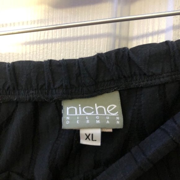 Niche Vintage Linen Blend Cropped Pants Black - Picture 8 of 10